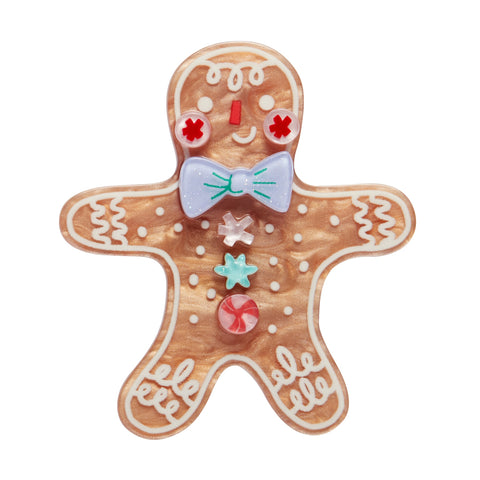 Erstwilder Santa's Snack Gingerbread Man Brooch *GIFT WITH PURCHASE ONLY*