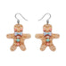 Erstwilder Santa's Snack Gingerbread Cookie Drop Pierced Earrings ~Merry Kitschmas Collection~