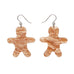 Erstwilder Santa's Snack Gingerbread Cookie Drop Pierced Earrings ~Merry Kitschmas Collection~