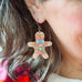 Erstwilder Santa's Snack Gingerbread Cookie Drop Pierced Earrings ~Merry Kitschmas Collection~