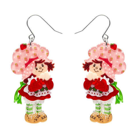 Erstwilder "Simple Strawberry Pleasures" Drop Pierced Earrings with Gift Box