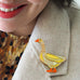 Erstwilder x Pete Cromer Solid Investment Golden Goose Brooch ~ Fairy Tales Part 2 Collection ~