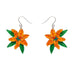 Erstwilder "Strange As You" Frida Kahlo Floral Drop Pierced Earrings with Gift Box