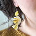 Erstwilder "Sunny of the Sulphur Crest" Cockatoo Pierced Earrings with Gift Box