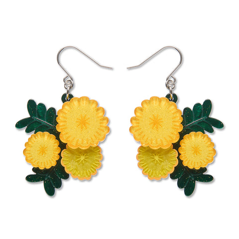 Erstwilder x Royal Botanic Gardens Victoria Sunshine Wattle Flower Drop Earrings ~2026 Collection~