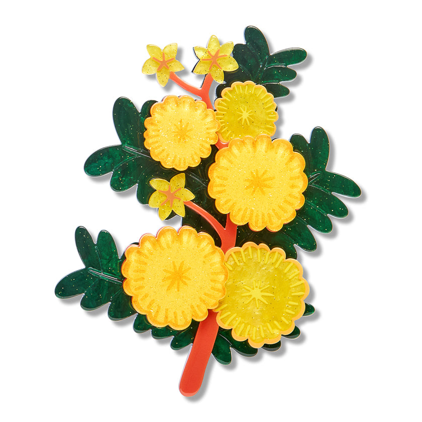 Erstwilder x Royal Botanic Gardens Victoria Sunshine Wattle Flowers Brooch ~2026 Collection~