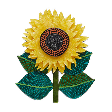 Erstwilder x Jocelyn Proust Sunshine and Smiles Sunflower  Brooch with Gift Box