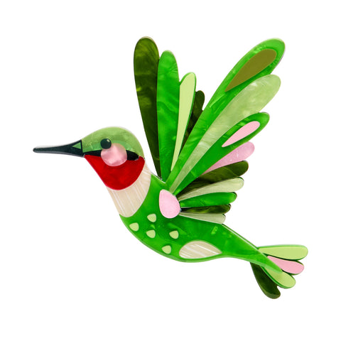 Erstwilder x Pete Cromer The Riveting Ruby-Throated Hummingbird Brooch ~North America Collection~