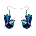 Erstwilder "The Splendid Fairy Wren" Bird Pierced Earrings with Gift Box