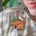 Erstwilder The Sweetest Cabin Gingerbread House Brooch ~Merry Menagerie Collection~