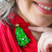 Erstwilder Topped with Tinsel Christmas Tree Brooch ~Merry Kitschmas Collection~