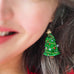 Erstwilder Topped with Tinsel Christmas Tree Drop Pierced Earrings ~Merry Kitschmas Collection~