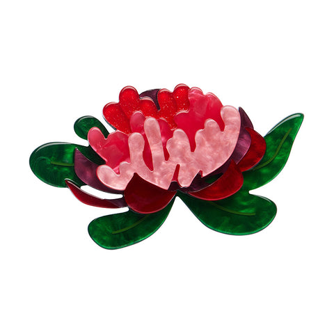 Erstwilder Seen From Afar Waratah Flower Brooch ~Australiana Collection~