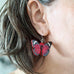 Erstwilder "Wings Laced in Red" Butterfly Pierced Earrings with Gift Box