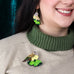 Erstwilder x Fleur Harris Wondrous Warbler Bird Brooch Designed in Melbourne