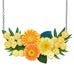 Erstwilder "Yellow Efflorescence" Daisy and Wattle Floral Necklace with Gift Box