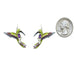 Zarah Zarlite Amethyst Stone Hummingbird Pierced Earrings - Belle Fleur Boutique