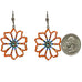 Anne Koplik Tangerine Flower Art Nouveau-Style Leverback Earrings - Belle Fleur Boutique