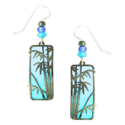 Adajio Tropical Bamboo Pierced Earrings ~Made in Colorado~ - Belle Fleur Boutique