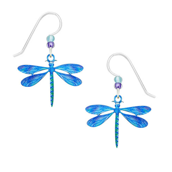 Sienna Sky Blue Dragonfly Pierced Earrings - Belle Fleur Boutique