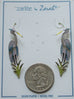 Zarah Zarlite Great Blue Heron Pierced Earrings - Belle Fleur Boutique