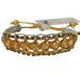 Rose Gonzales "McKenzie" Broadway Collection Woven Bracelet in Deep Gold & Gray - Belle Fleur Boutique