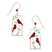 Sienna Sky Red Cardinal Birds in a Tree Pierced Earrings - Belle Fleur Boutique