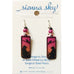 Sienna Sky Cat & Bird Silhouette on Sunset Background Pierced Earrings - Belle Fleur Boutique