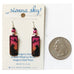 Sienna Sky Cat & Bird Silhouette on Sunset Background Pierced Earrings - Belle Fleur Boutique