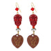 Tarina Tarantino Happy Together "Caterina" Sugar Skull Drop Earrings (Red) - Belle Fleur Boutique