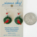 Sienna Sky Christmas Cardinals on a Holiday Wreath Pierced Earrings - Belle Fleur Boutique