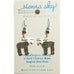 Sienna Sky Christmas Moose with Holly Pierced Earrings - Belle Fleur Boutique