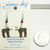 Sienna Sky Christmas Moose with Holly Pierced Earrings - Belle Fleur Boutique