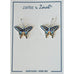 Zarah Zarlite Dark Tiger Swallowtail Butterfly Pierced Earrings - Belle Fleur Boutique