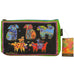 Laurel Burch Dog Tales Canvas Cosmetic Bag Pouch Black & Multi-Colors - Belle Fleur Boutique