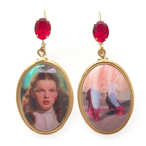 Tarina Tarantino Dorothy & Ruby Slippers Leverback Earrings - Belle Fleur Boutique