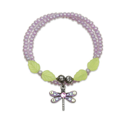 Anne Koplik Dragonfly Sky Charm Wrapsody Wrap-a-Round Bracelet in Lavender & Mint Green - Belle Fleur Boutique