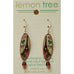 Eiffel Tower & Butterfly Print Oval Pierced Earrings by Lemon Tree - Belle Fleur Boutique