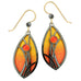 Adajio Flame Orange & Gold Grasses Overlay Pierced Earrings - Belle Fleur Boutique