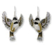 Zarah Zarlite Flying Chickadee Bird Pierced Earrings - Belle Fleur Boutique