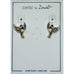 Zarah Zarlite Flying Chickadee Bird Pierced Earrings - Belle Fleur Boutique