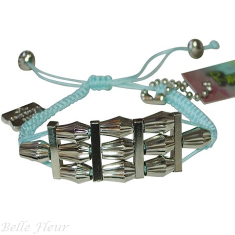 Rose Gonzales "Estelle" Fresh Collection Woven Bracelet in Aqua - Belle Fleur Boutique