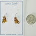 Zarah Zarlite Golden Tabby Cat Pierced Earrings - Belle Fleur Boutique