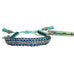 Rose Gonzales "Vanessa" Graffiti Collection Woven Bracelet in Aqua & Navy Blue - Belle Fleur Boutique