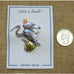 Zarah Great Blue Heron Bird Pin Enameled Sterling Silver-Plated - Belle Fleur Boutique