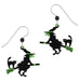 Sienna Sky Flying Witch & Cat on a Broomstick Pierced Earrings - Belle Fleur Boutique