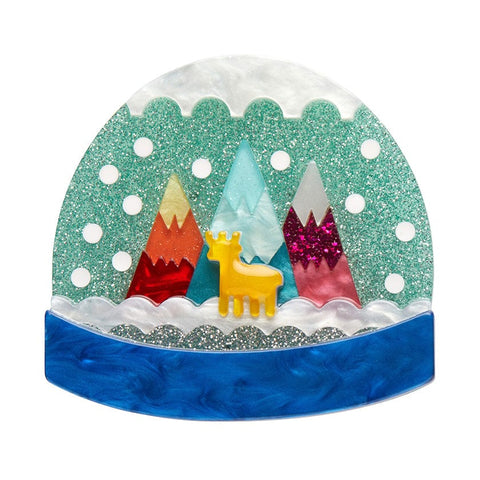 Erstwilder "It's Cold Outside" Snow Globe Brooch with Gift Box