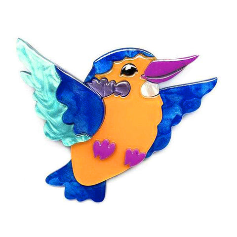 Erstwilder Khary of the Kalahary Kingfisher Brooch Designed in Melbourne, Australia