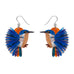 Erstwilder "Kyrie Kingfisher" Drop Pierced Earrings with Gift Box