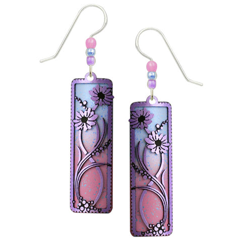 Adajio Lavender Daisy Garden Floral Filigree Pierced Earrings ~Made in USA~ - Belle Fleur Boutique